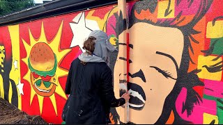 Paint a HUGE Mural | How in 5 Easy Steps *Mural Tutorial