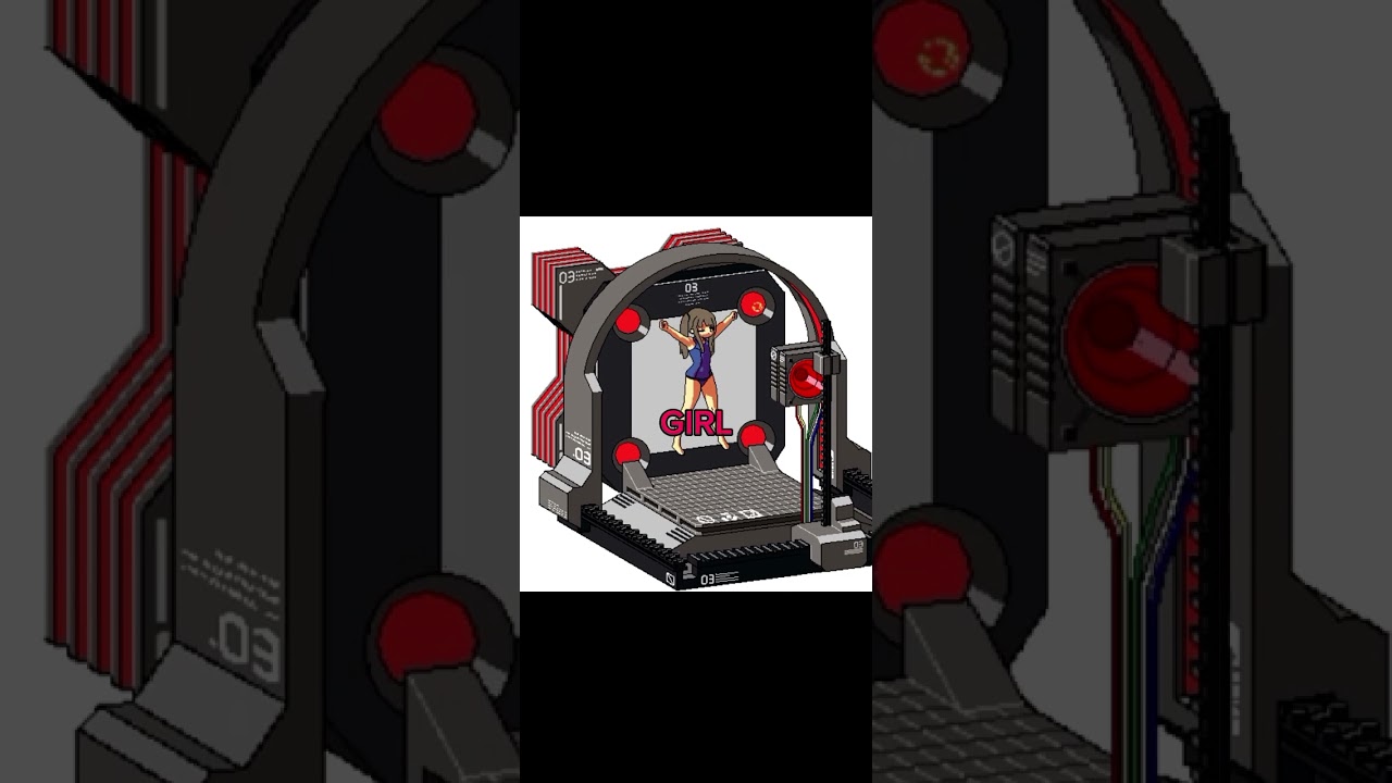 Im so sorry guys- anime girl laser gif (imagine getting skinned by a machine)