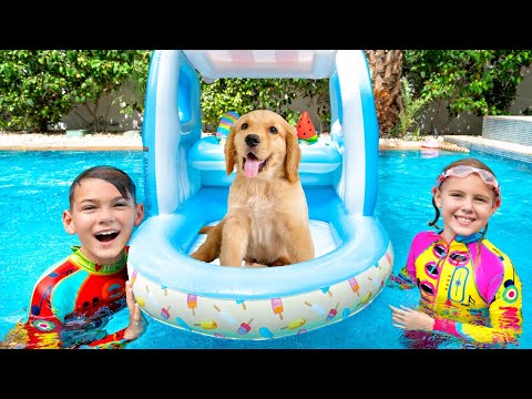 Vania found a funny Puppy | Pet video collection