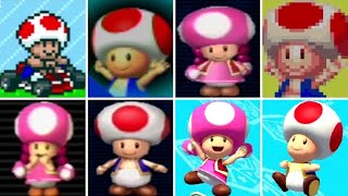 Evolution of Toad & Toadette in Mario Kart Gam