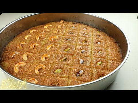 How to Make Namoura | Middle Eastern Dessert