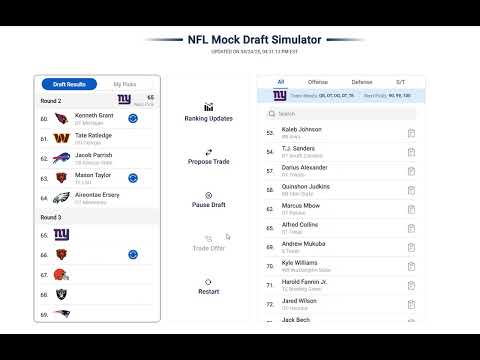 2025 Mock Draft Simulator