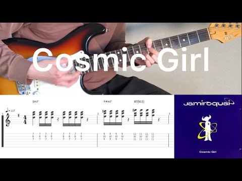 Jamiroquai - Cosmic Girl (guitar cover with tabs & chords)