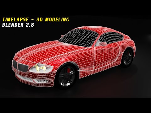 BMW Z4M Car Modeling Timelapse - Blender 2.8