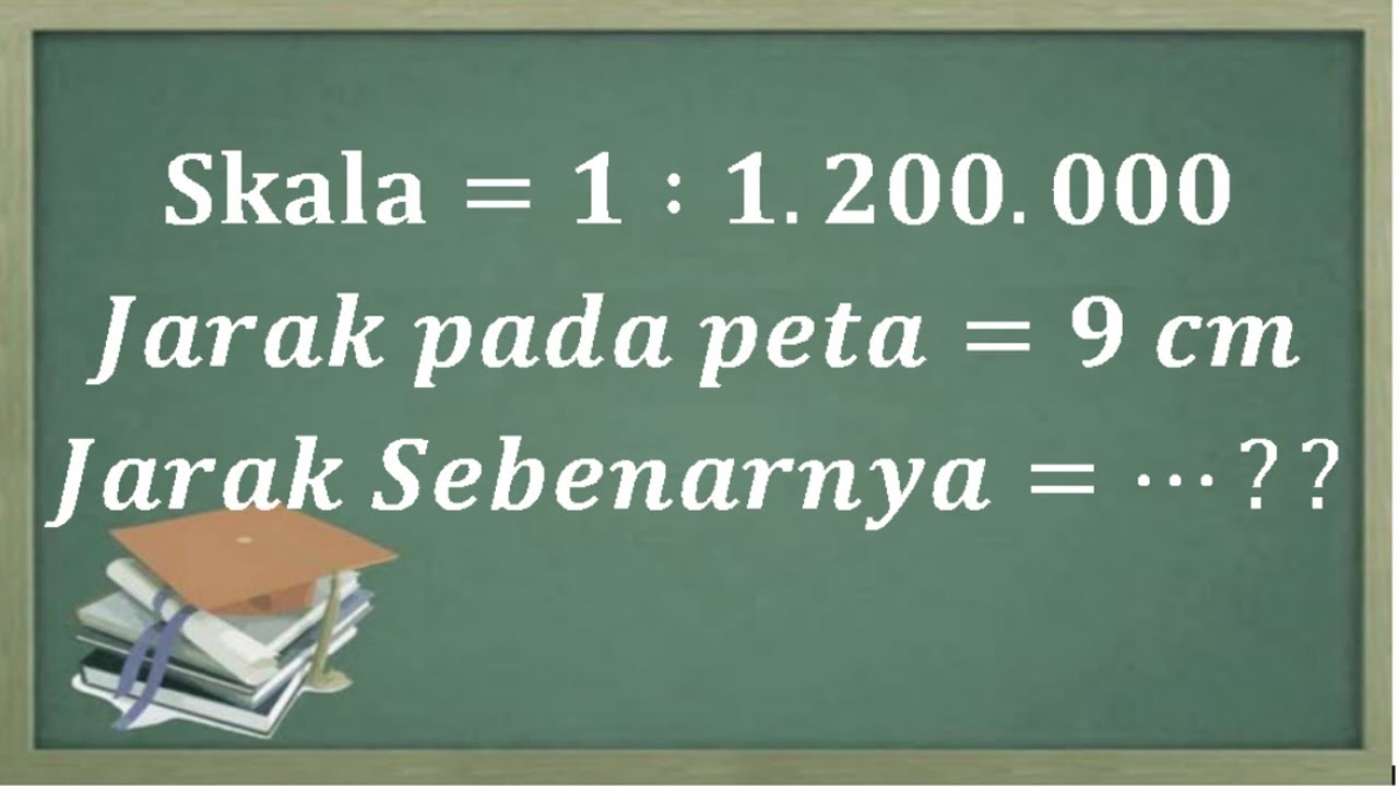 Cara menentukan skala dan jarak yang sebenarnya. Materi matematika tingkat SD