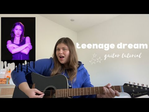 teenage dream EASY guitar tutorial - Olivia Rodrigo 💜🖤💜 GUTS