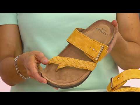 Earth Origins Braided Leather or Print Toe-Post Sandals - Onida on QVC