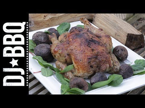 Sweet Smoked Chicken Wood fired Oven Style! | DJ BBQ
