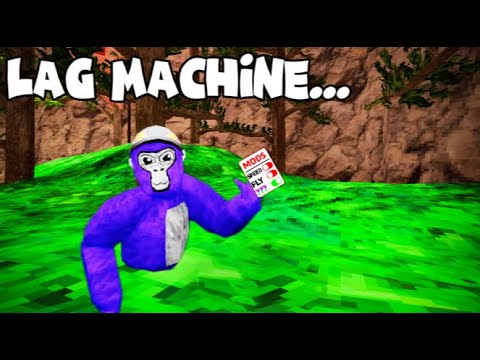 trolling with a lag machine #gorillatag #fakemods #trolling