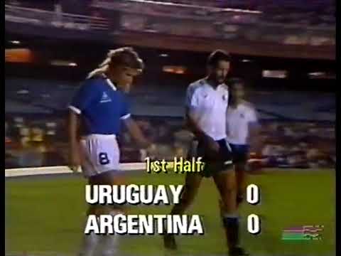 Copa América 1989: Argentina 0-2 Uruguay (14/07/1989). Narración en inglés.