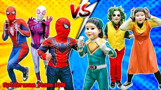 Download lagu Menyelamatkan Spider Kid dan Squid Game Boy dari Joker  - Spiderman Team IDN mp3