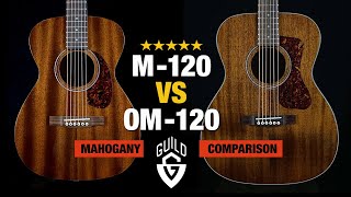Video thumbnail for Guild M-120 vs OM-120 - Mahogany Acoustic Body Shape Comparison by Acoustic Letter