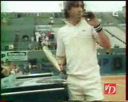 Nastase and Connors at the French ca. 1981