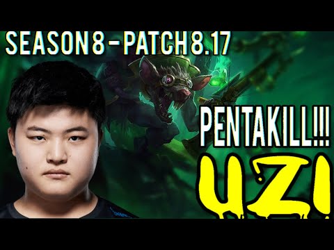 The Pentakill !!! RNG UZİ TWİTCH (KR SOLOQ REPLAY) PATCH 8.17