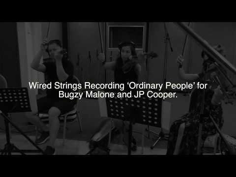 Rosie Danvers and Wired Strings recording 'Ordinary People' for Bugzy Malone, featuring JP Cooper.