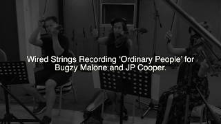 Rosie Danvers and Wired Strings recording 'Ordinary People' for Bugzy Malone, featuring JP Cooper.