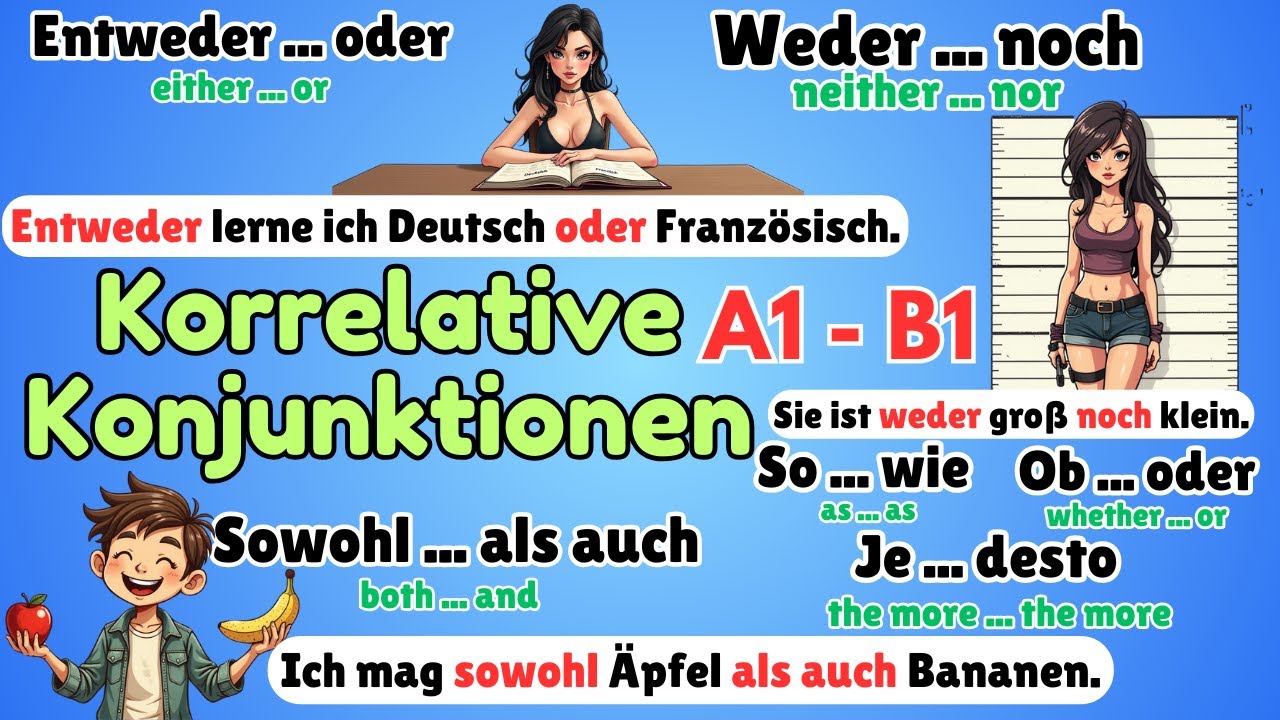 Learn Correlative Conjunctions in German for Levels A1 and A2