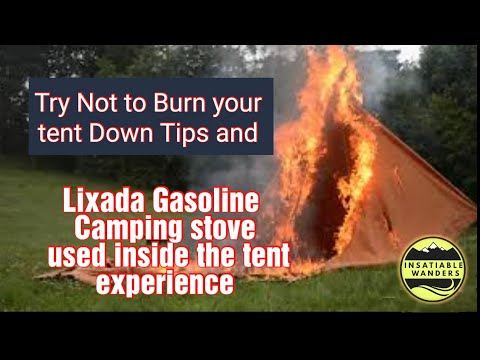 Lixada Gasoline Stove Quick Look Demo #camping stove inside the Naturehike Opalus 2 tent.