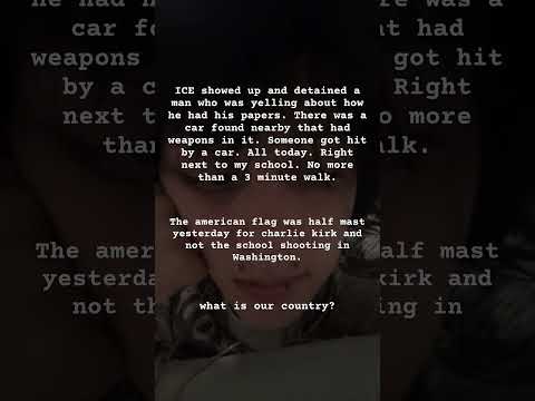 And we just sit by like this is okay???? #charliekirk #politics #ice #school #notokay #shorts