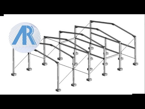 5 Diagonal Bracing and Connections Steel Frame Revit Tutorial