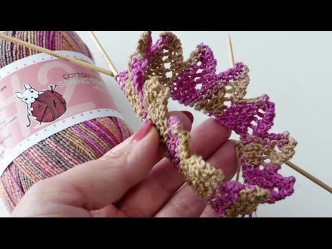 Knitted border - sock border Zackentanz suitable for beginners