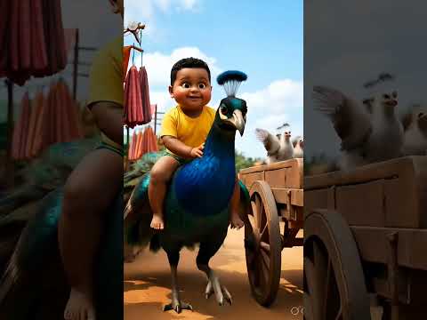 குட்டி பையன் வளர்த்த மயில் குஞ்சு ஆனால் 😭 #ai #aishorts #aivideo #animation #peacock #market #boy