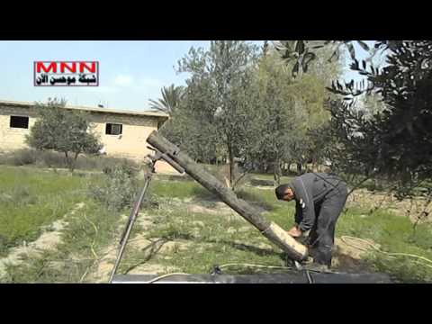 استهداف مطار دير الزور العسكري بمدفع الهاون 140 من قبل لواء الصاعقة