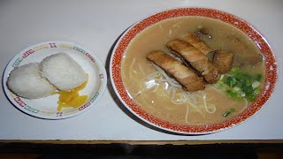 【飯動画】　焼豚ラーメン（大）＋おにぎり一皿　「大三元」