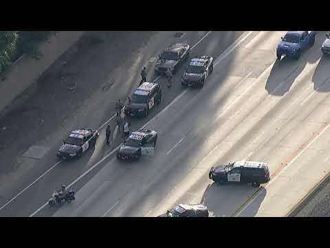 Police chase vehicle on Southern California freeways