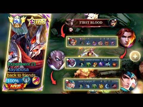 HAYABUSA BEST BUILD TO HARD CARRY YOUR TEAM IN SOLO RANK!! | BEST 1 SHOT BUILD - MLBB