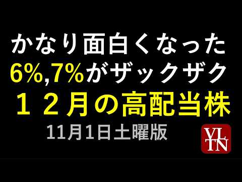 12月の高配当株と最新情報