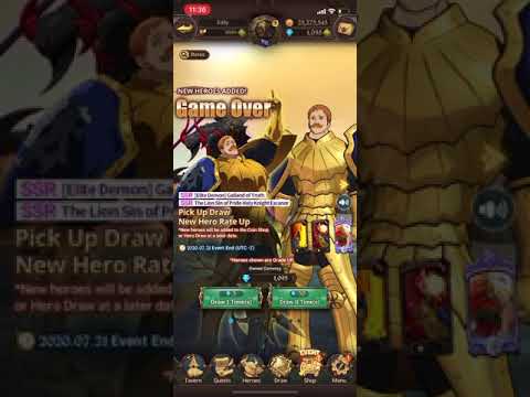 700 gem summon for red escanor !!!! Wild seven deadly sins summons