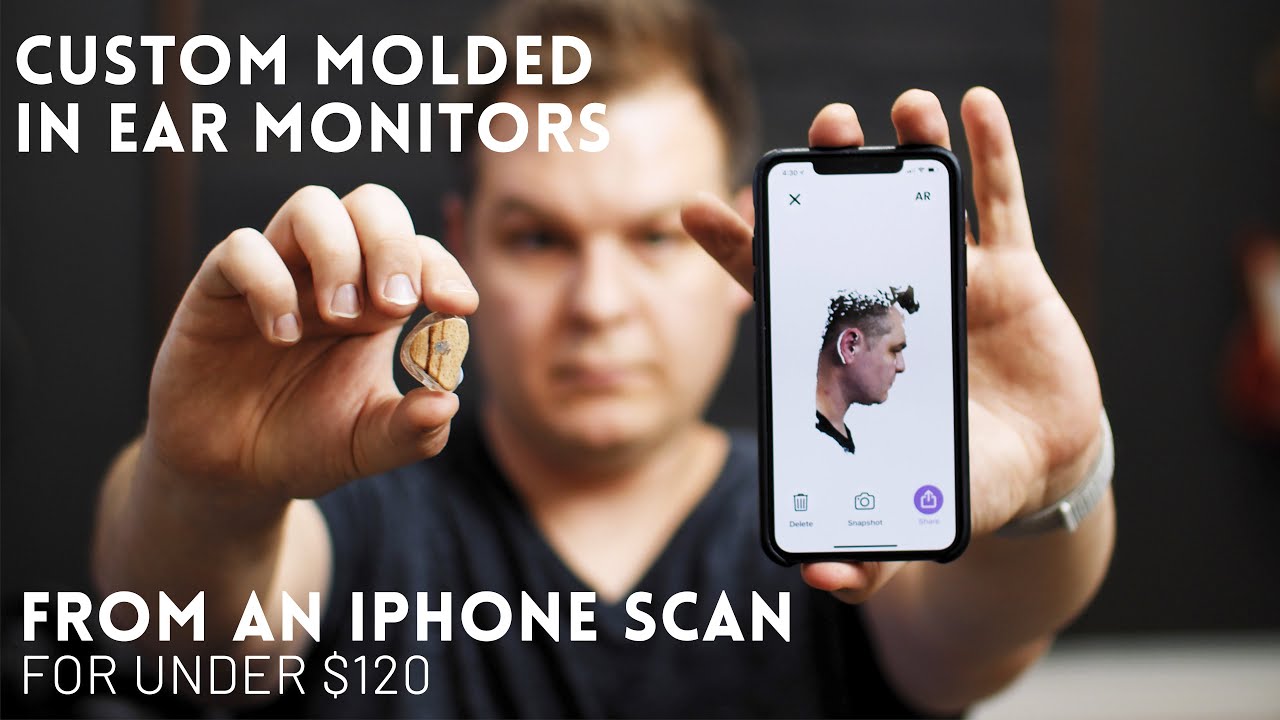 Custom molded in-ear monitors made from an iPhone scan for under $120! // WAVS Custom