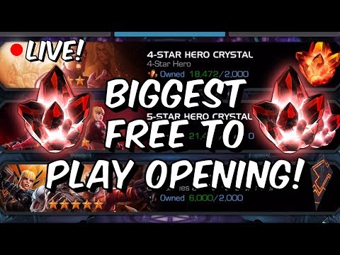 2x Five Star & 10x Four Star Crystal Opening + TONS MORE! Free To Play - Marvel Contest Of Champions