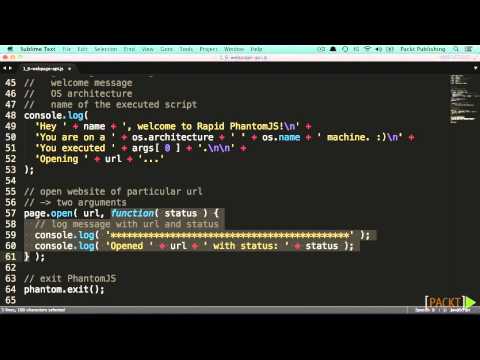 Rapid PhantomJS Tutorial A Quick Demonstration of the webpage API | packtpub com