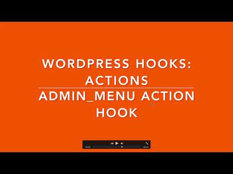 WordPress Hooks Actions admin menu Part 7 Example