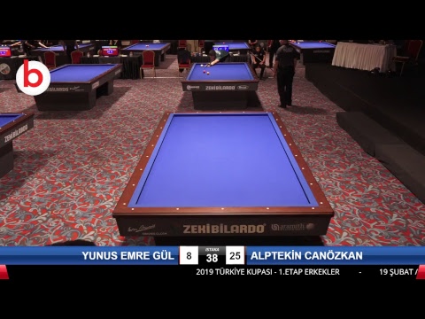 YUNUS EMRE GÜL & ALPTEKİN CANÖZKAN Bilardo Maçı - 2019 GENÇLER 1.ETAP-GENÇLER 1.TUR