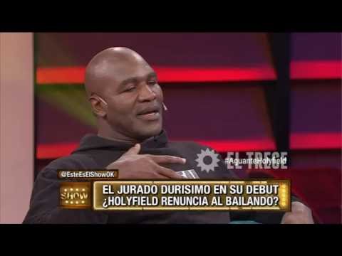 An emotional Evander Holyfield recalled his childhood with his mother.