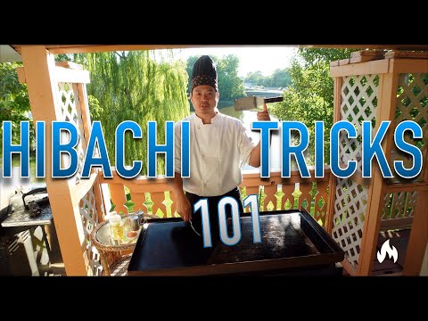 Pro Hibachi Chef teaches Hibachi Tricks 101| How to spin the spatula | How to juggle eggs