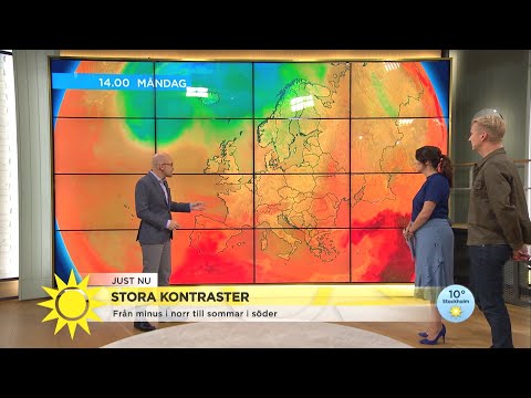 Meteorologen: "Vi kan komma upp i 20-25 grader igen" - Nyhetsmorgon (TV4)
