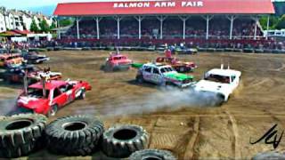 preview picture of video 'GROUP 'A' CARS HEAT ONE !!!! SALMON ARM DEMOLITION DERBY 09'