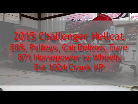 2015 Hellcat makes 871 Wheel HP with E85, Cat Deletes, Pulleys, and Tune. #SeriousHP