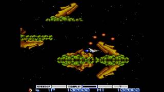 [PCE] Bonus Stages (1 ~ 4): Stonehenge, Moai, Reverse Volcano & Cell エクストラステージ | Gradius グラディウス [4K]