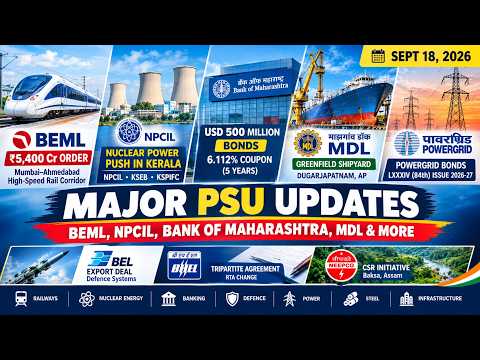 ₹5,400 Cr BEML High-Speed Rail Order, Nuclear Power Push in Kerala, BEL Export Deal & More