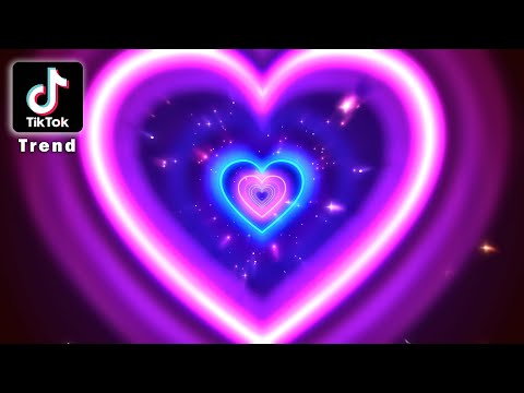 Neon Lights Love Heart Tunnel  ║ TikTok Trend ║ 4K  Romantic Glow - Moving Background #TunnelTrend