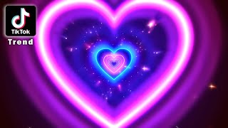 Neon Lights Love Heart Tunnel  ║ TikTok Trend ║ 4K  Romantic Glow - Moving Background #TunnelTrend