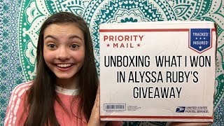 Unboxing what I won in Alyssa Rubys Giveaway!  My 