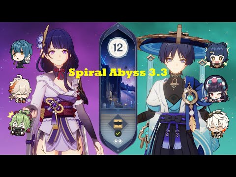 Raiden Electro-Charged & Wanderer Pyro-Carry | Spiral Abyss 3.3 Floor 12 (9 Stars) | Genshin Impact