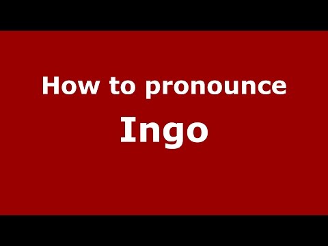 How to pronounce Ingo (Germany/German) - PronounceNames.com