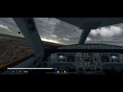 A320 rudder failure emergency landing (cockpit view)￼